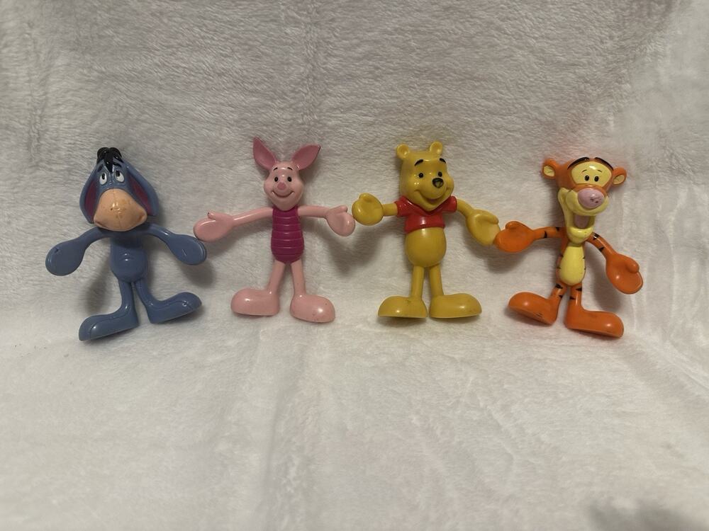 Vintage Disney Winnie the Pooh bendy and friends 4 piece set